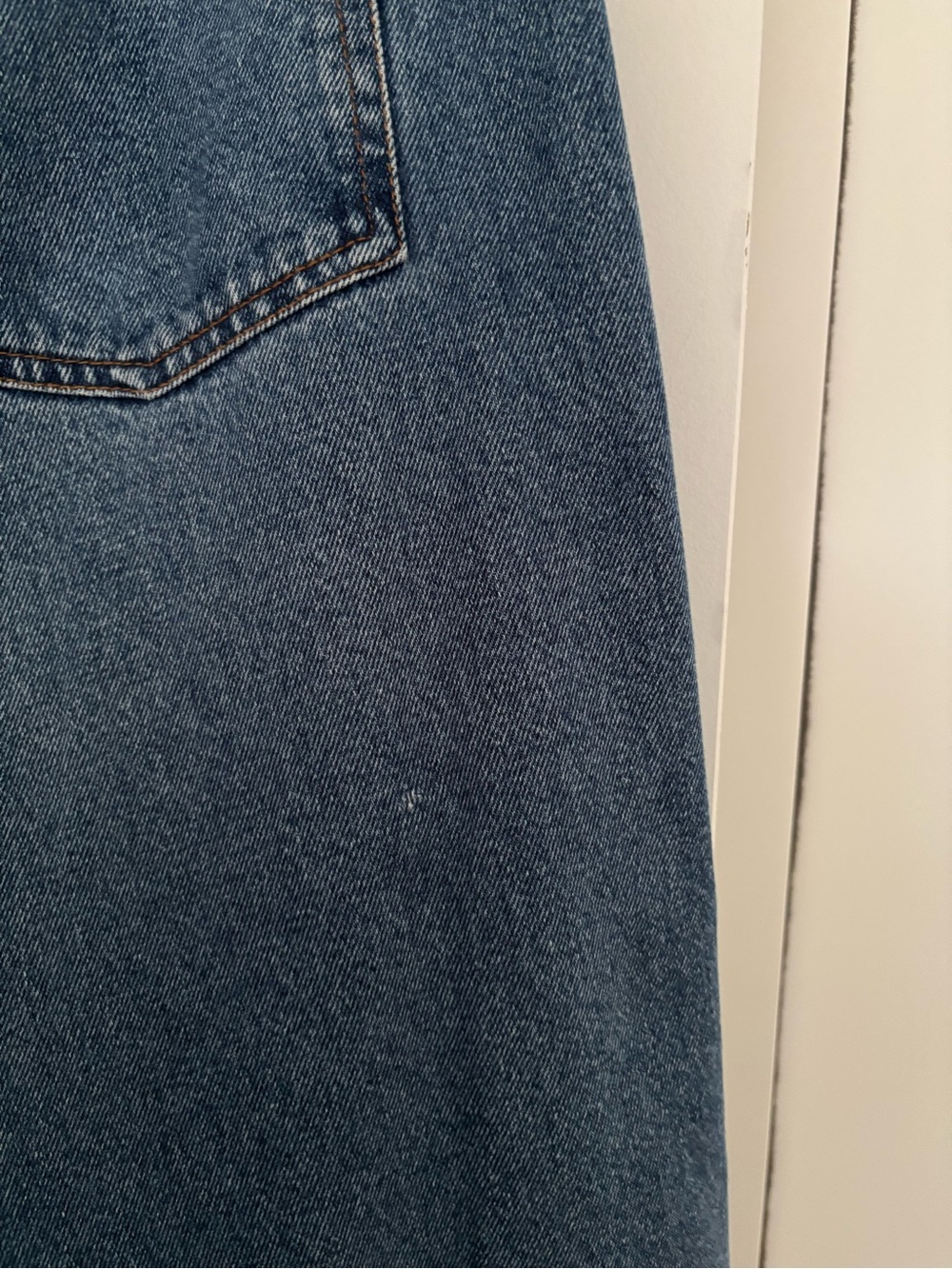 Sezane Le Crop Denim Jeans in Denim Blue Size 42 US 10 (fits 12) - Picture 9 of 9